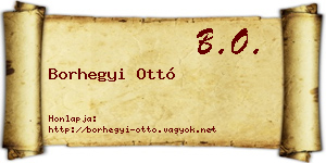 Borhegyi Ottó névjegykártya