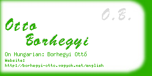 otto borhegyi business card