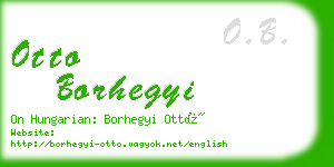 otto borhegyi business card